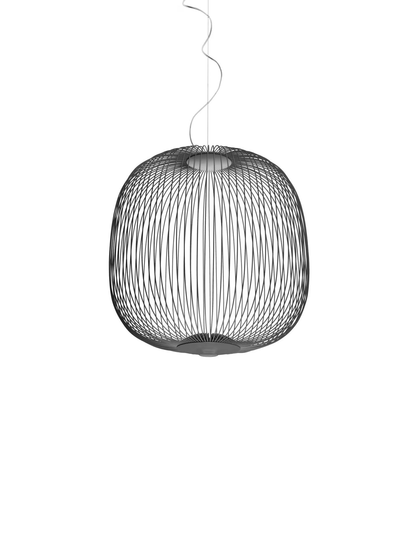 Spokes 2 LED Pendant with Varnished Steel & Aluminium
