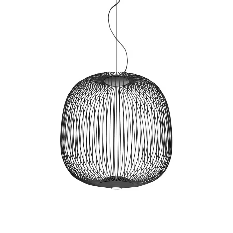 Spokes 2 Large Dimmable LED Pendant with Varnished Steel & Aluminium