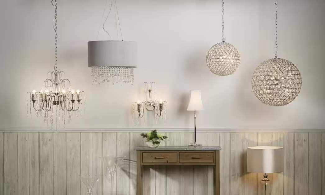 Hinton Crystal Glass Table Lamp