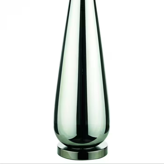 Pablo Table Lamp Black Chrome Base with Smoked Grey Shade