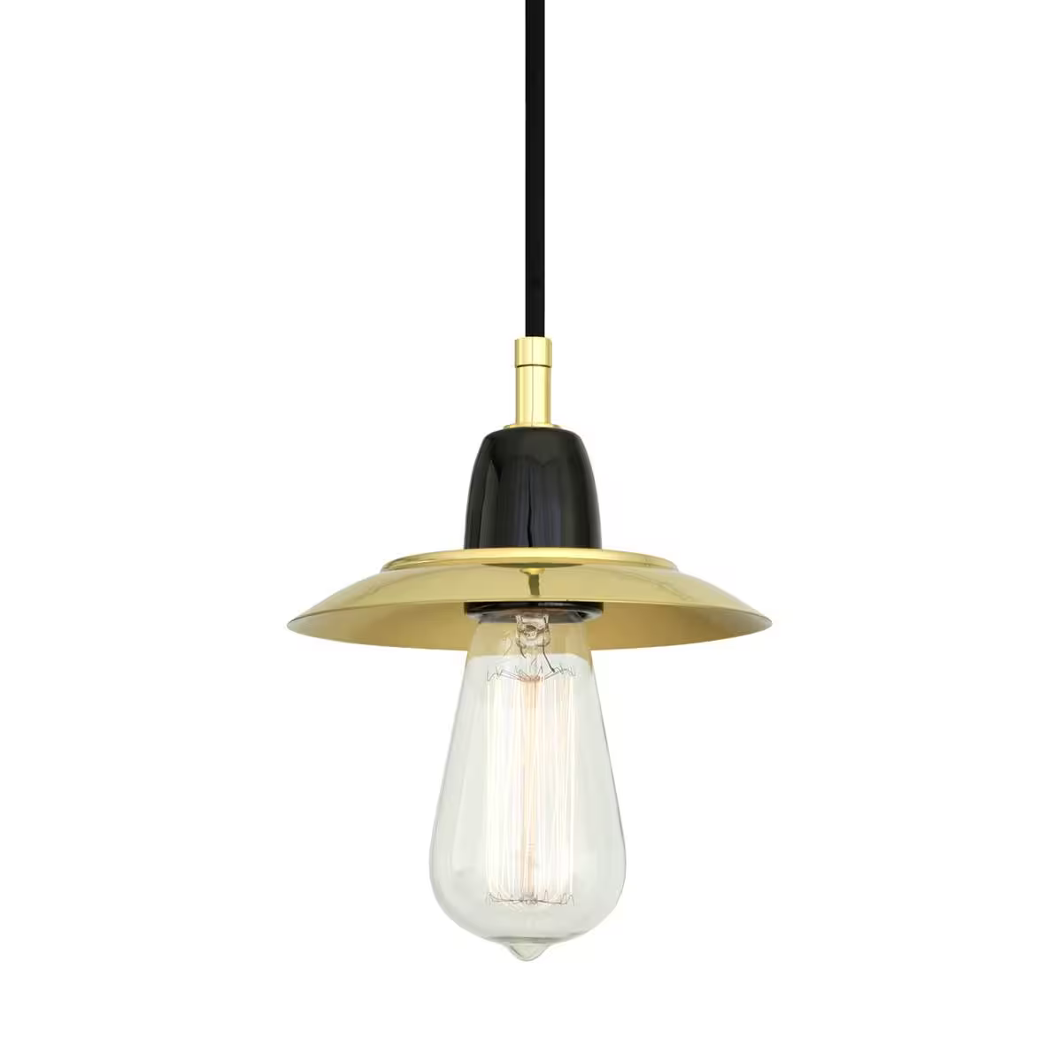 Doon Modern Ceramic & Brass Pendant