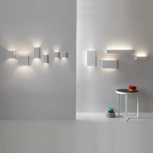 Parma 200 Surface Mounted Up Light White Plaster