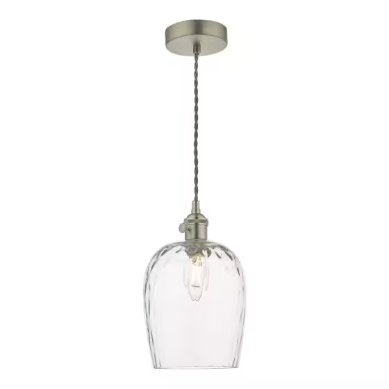 Hadano 1-Light Pendant Dimpled Glass