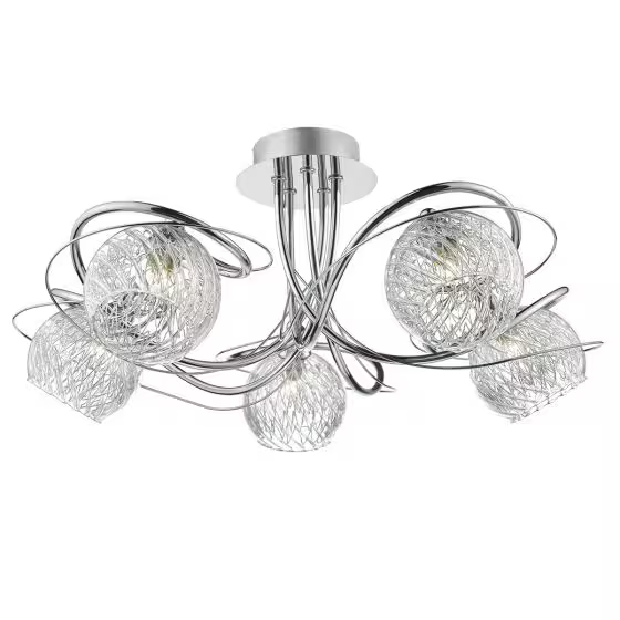 Rehan 5-Light Semi Flush