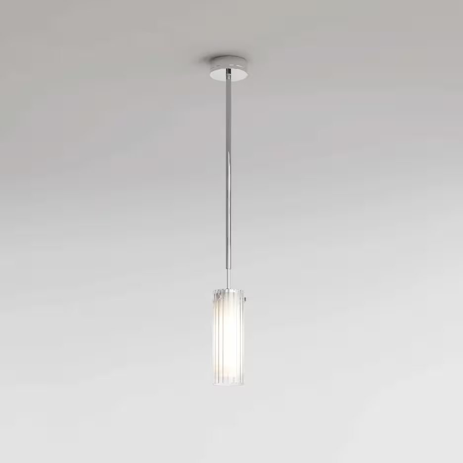 Ottavino Glass Pendant Polished Chrome