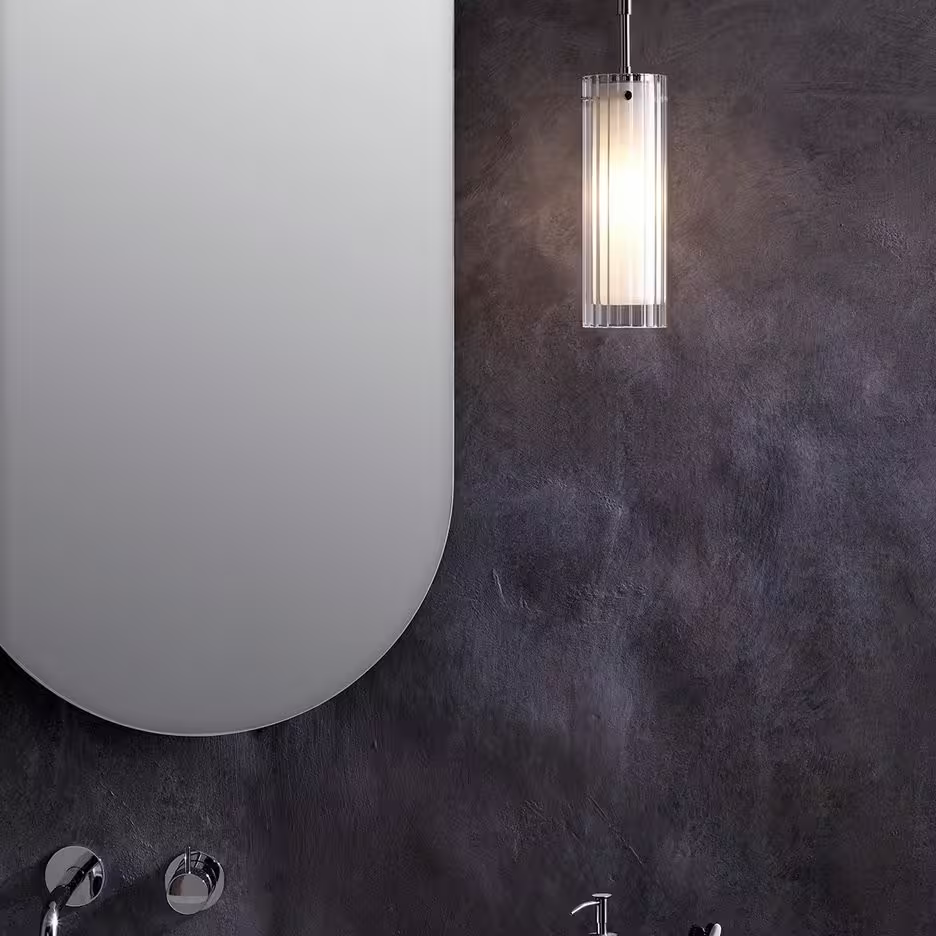 Ottavino Glass Pendant Polished Chrome