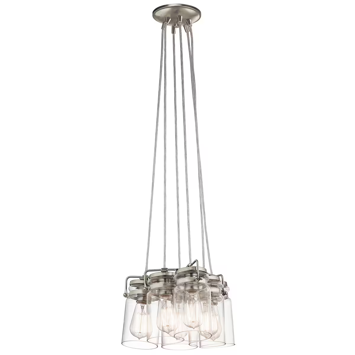 Brinley 6-Light Clear Glass Pendant