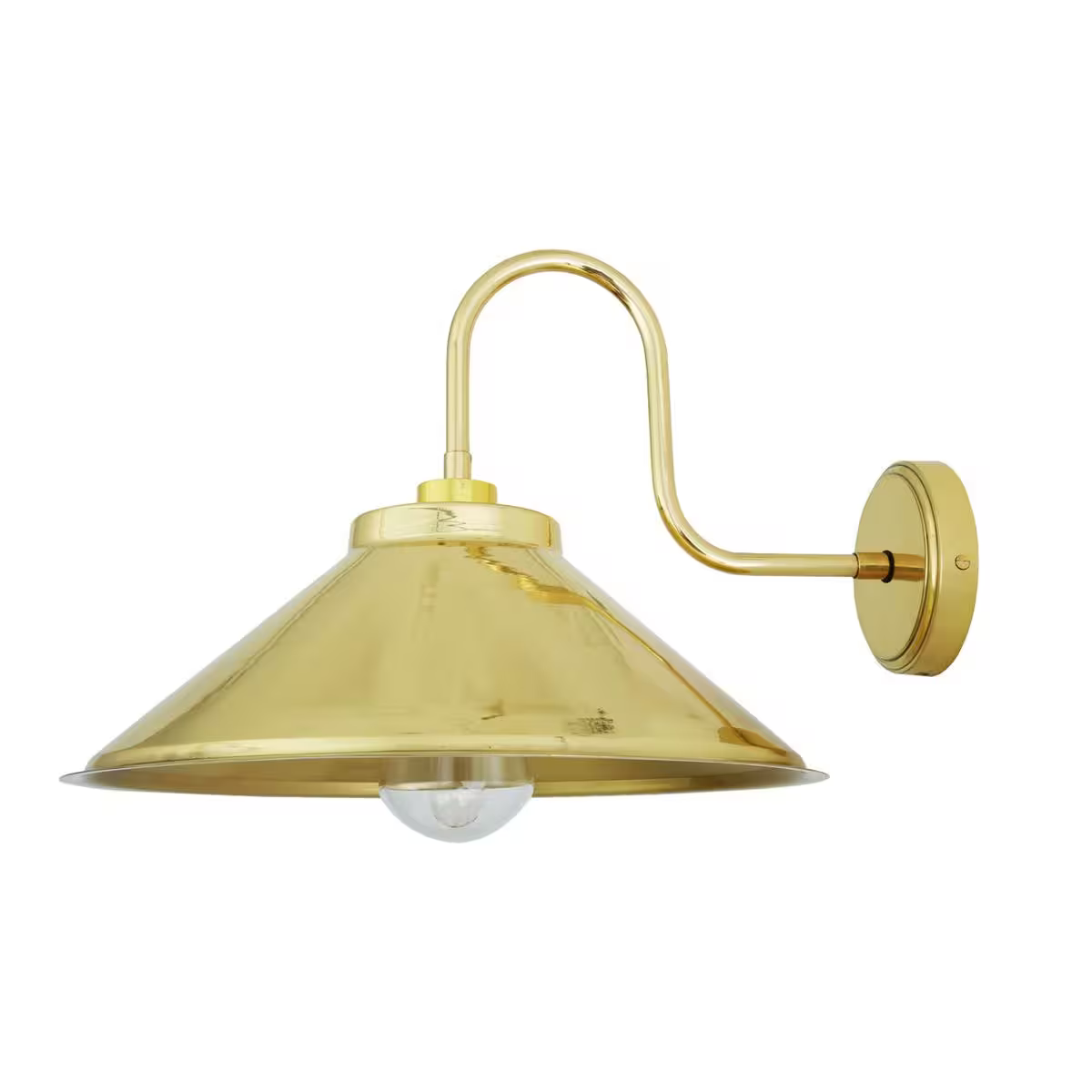 Nerissa Brass Swan Neck Wall Light