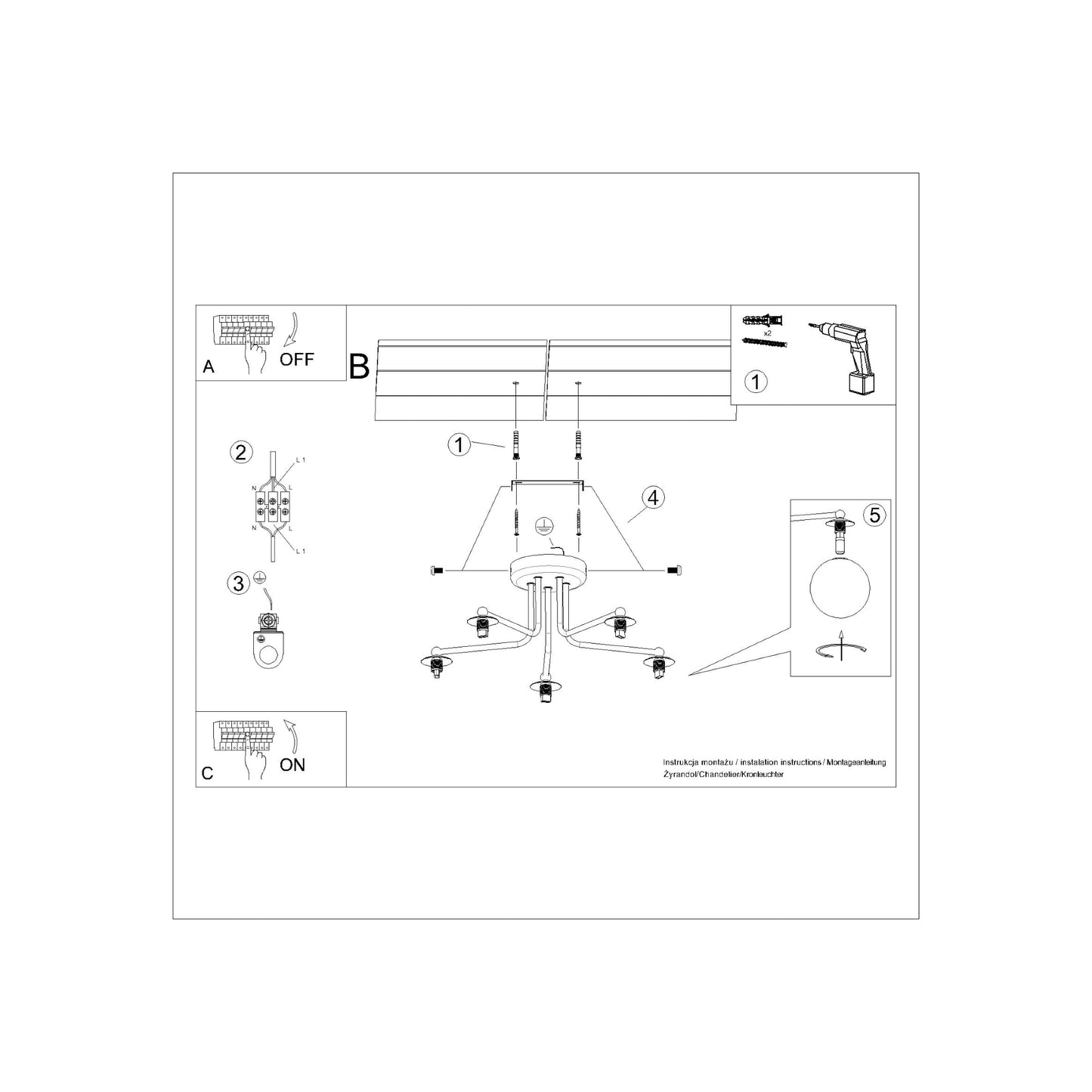 Astral 5 Chandelier