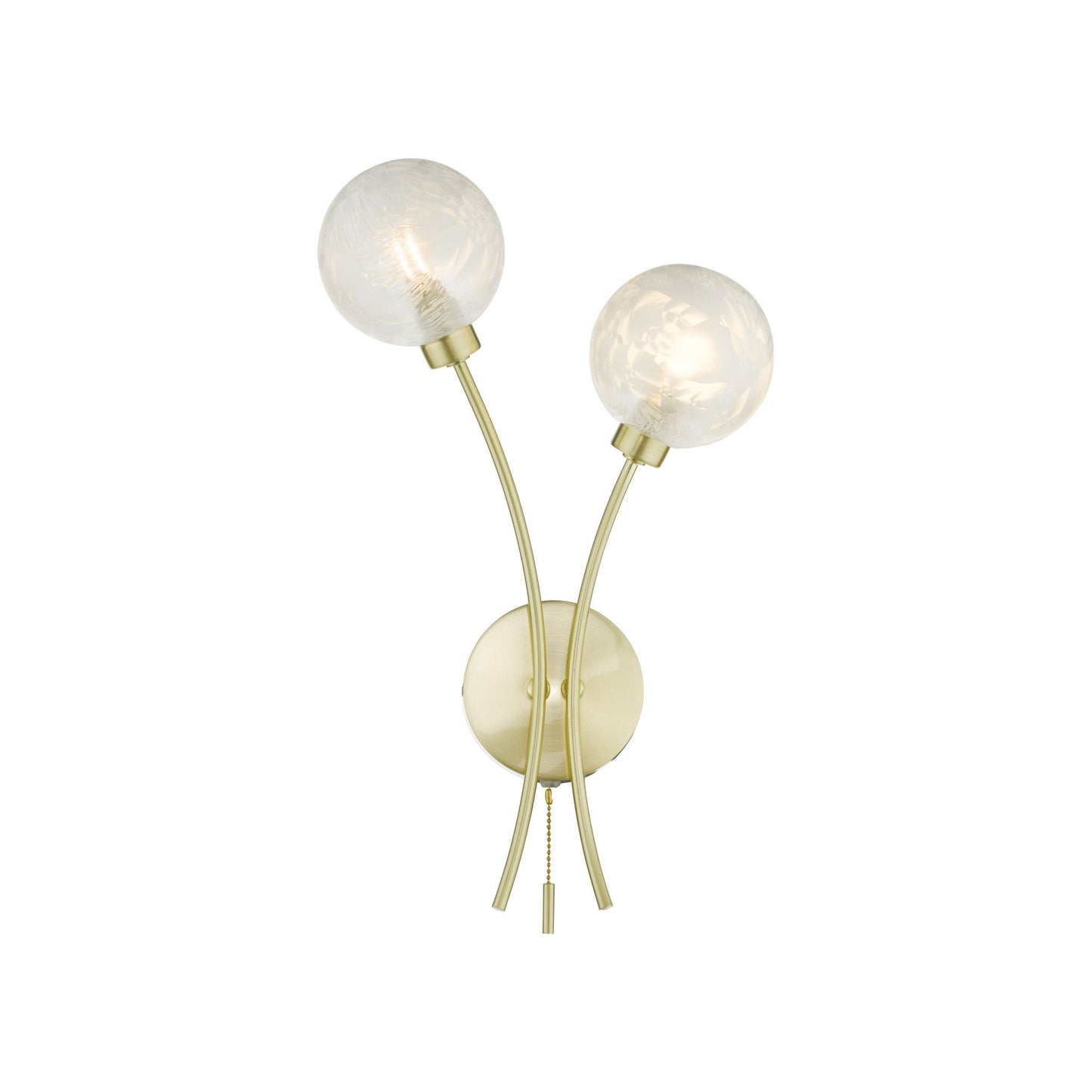 Avari 2-Light Wall Light Satin Brass