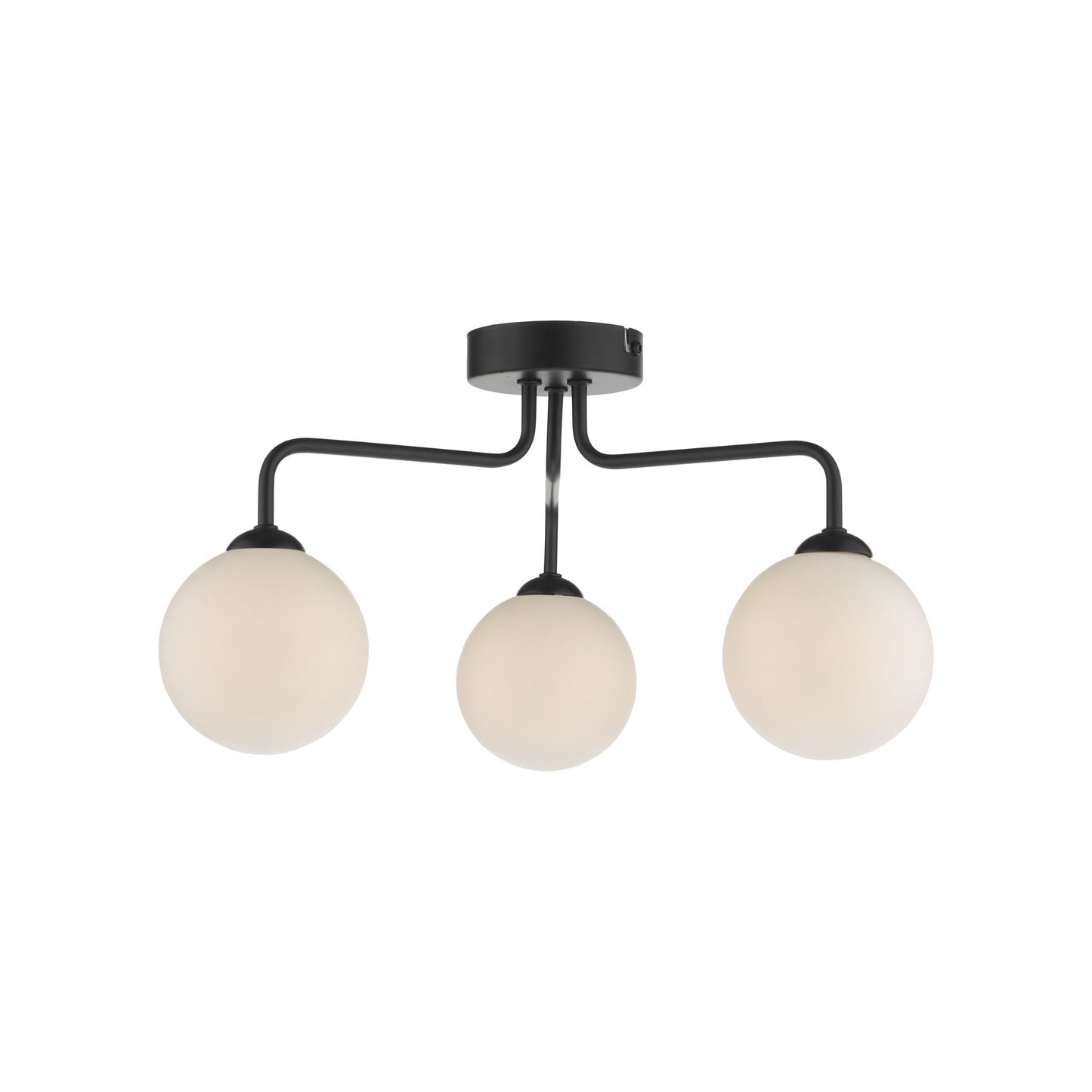 Feya 3-Light Semi Flush Matt Black