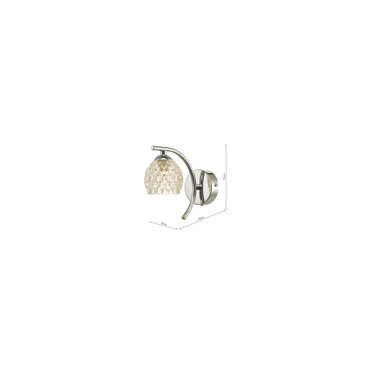 Nakita Dimpled Glass Wall Light