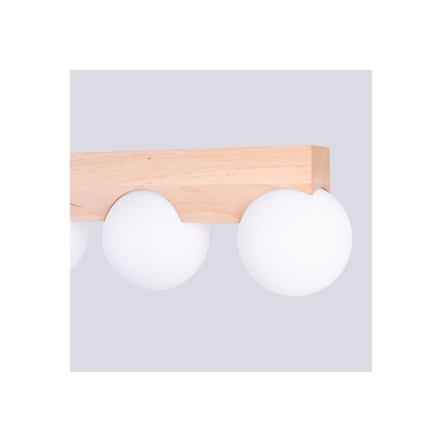 Bulbo 4 Ceiling Light in Natural Wood