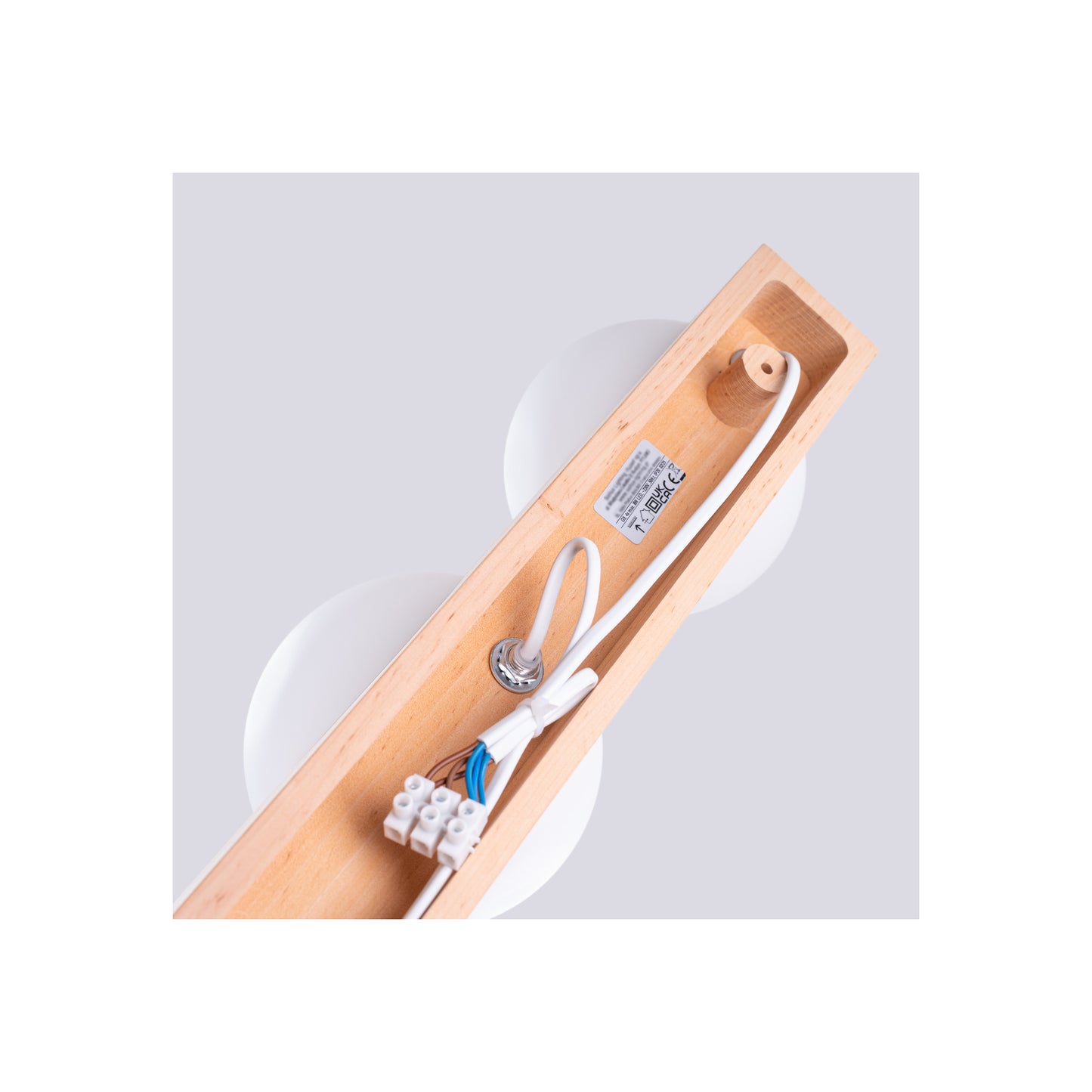 Bulbo 4 Ceiling Light in Natural Wood