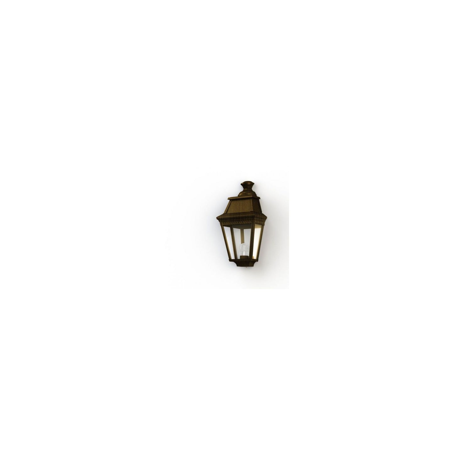 Avenue 3 Clear Glass Wall Light with Four-Sided Lantern