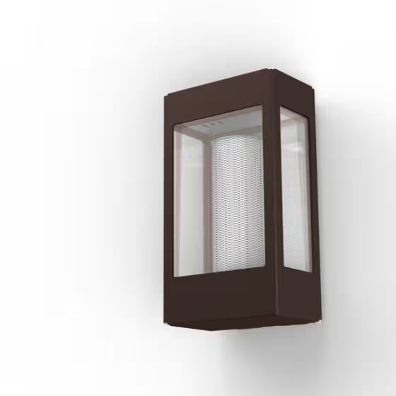 Tetra Model 1 Clear Glass E27 Wall Bracket with Extruded Aluminium Profile