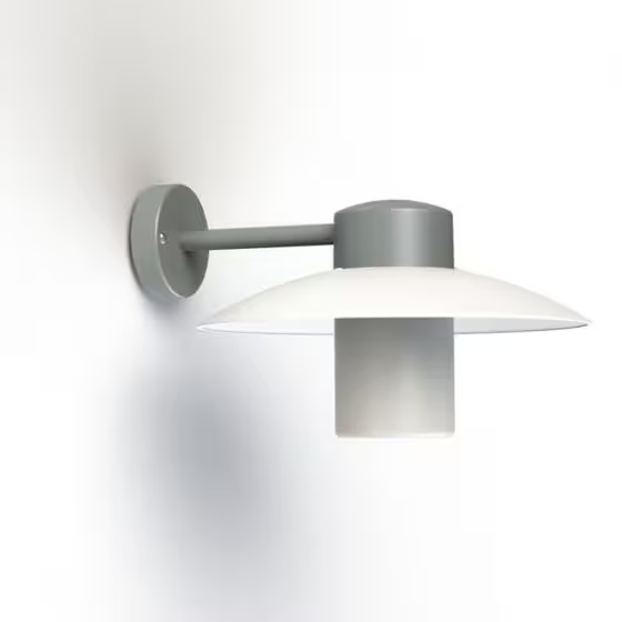 Aubanne Frosted Glass Downwards Wall Bracket with Flexible Polycarbonate Reflector