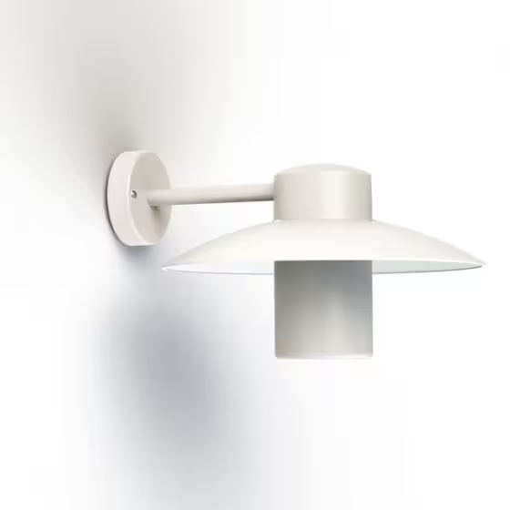 Aubanne Frosted Glass Downwards Wall Bracket with Flexible Polycarbonate Reflector