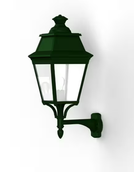 Avenue 3 Clear Glass Upwards Wall Bracket with Four-Sided Lantern