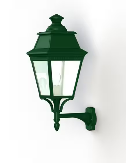 Avenue 3 Clear Glass Upwards Wall Bracket with Four-Sided Lantern