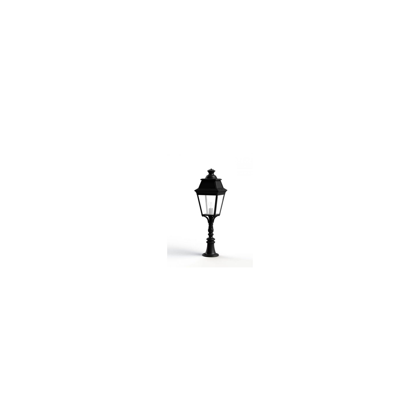 Avenue 3 Model 6 Clear Glass Pillar Mount Lantern