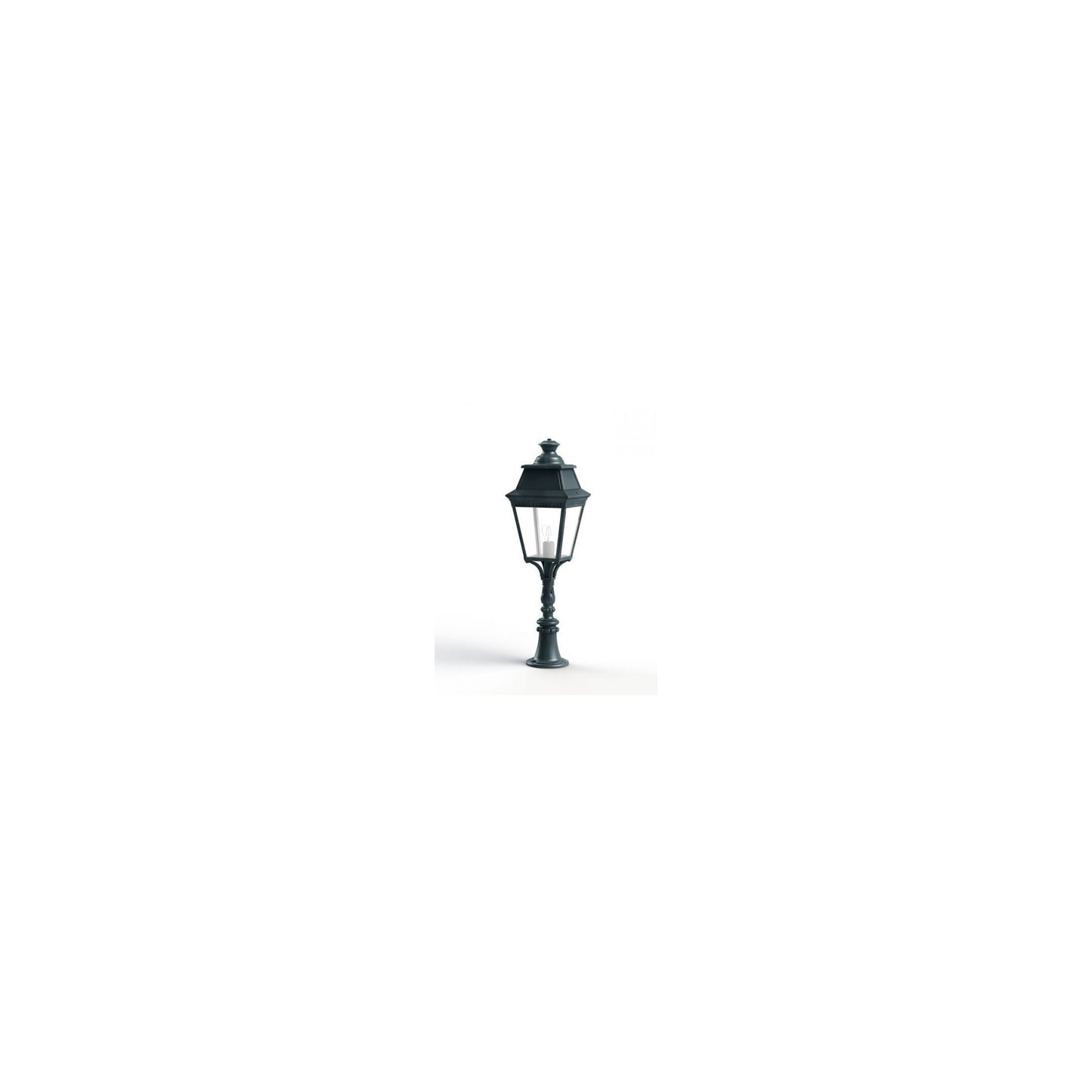 Avenue 3 Model 6 Clear Glass Pillar Mount Lantern