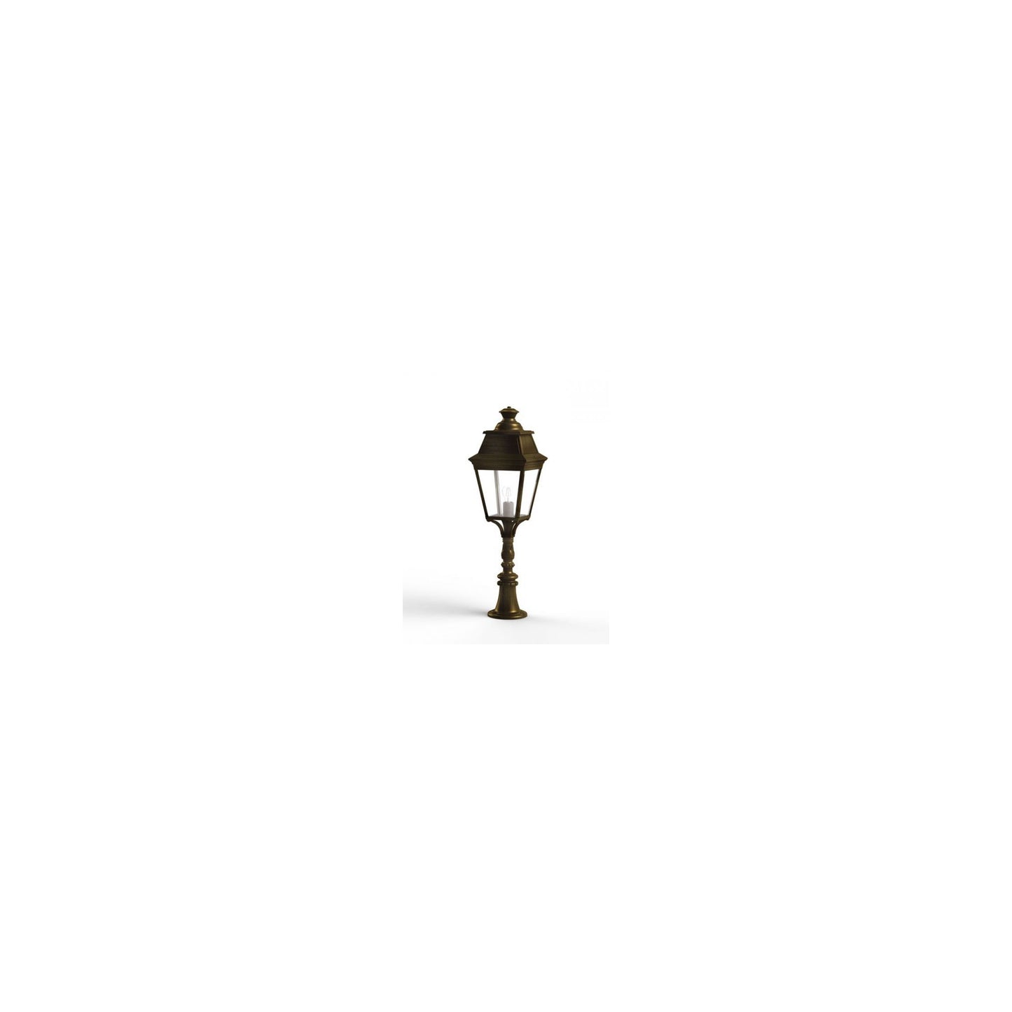 Avenue 3 Model 6 Clear Glass Pillar Mount Lantern