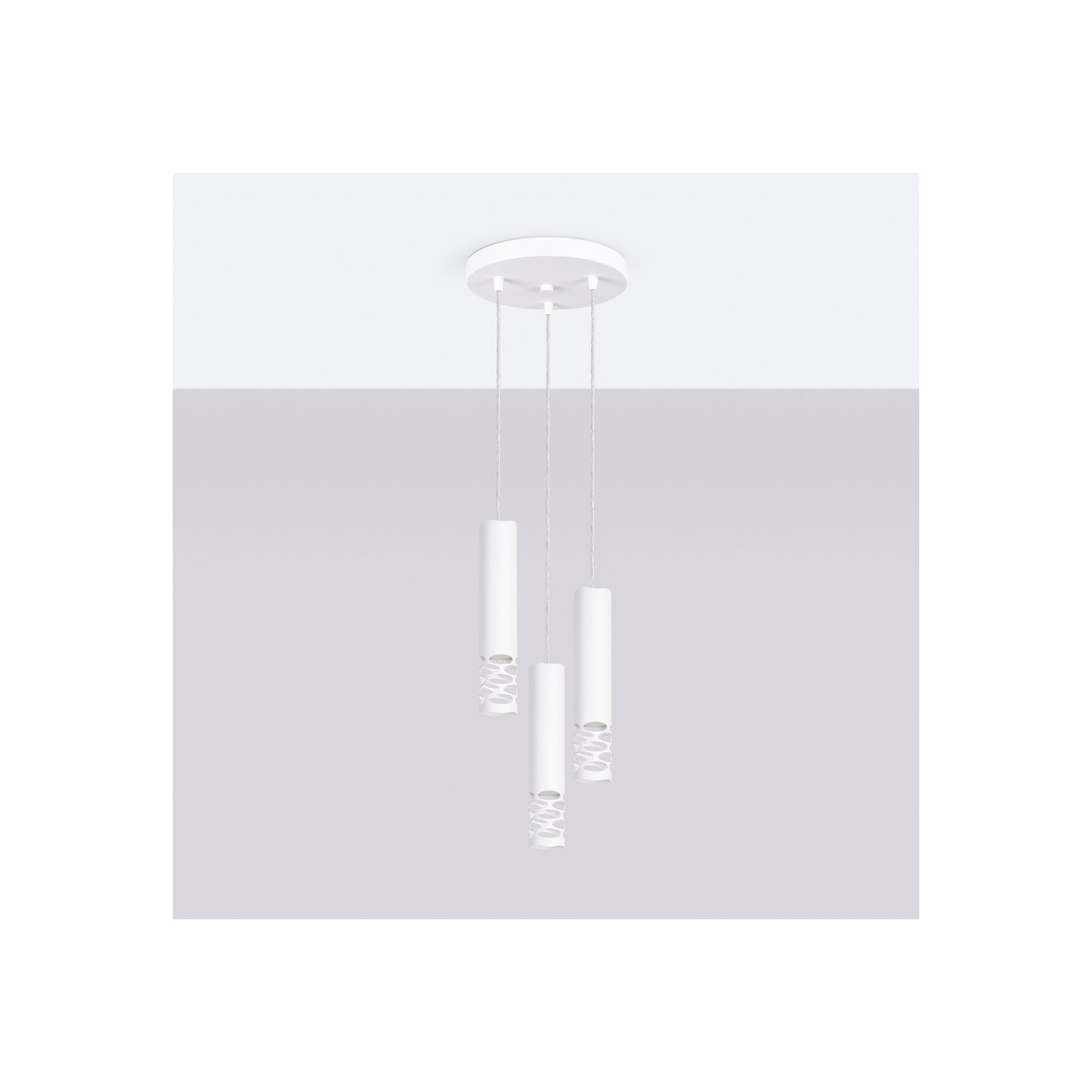 Liro 3P Pendant in White