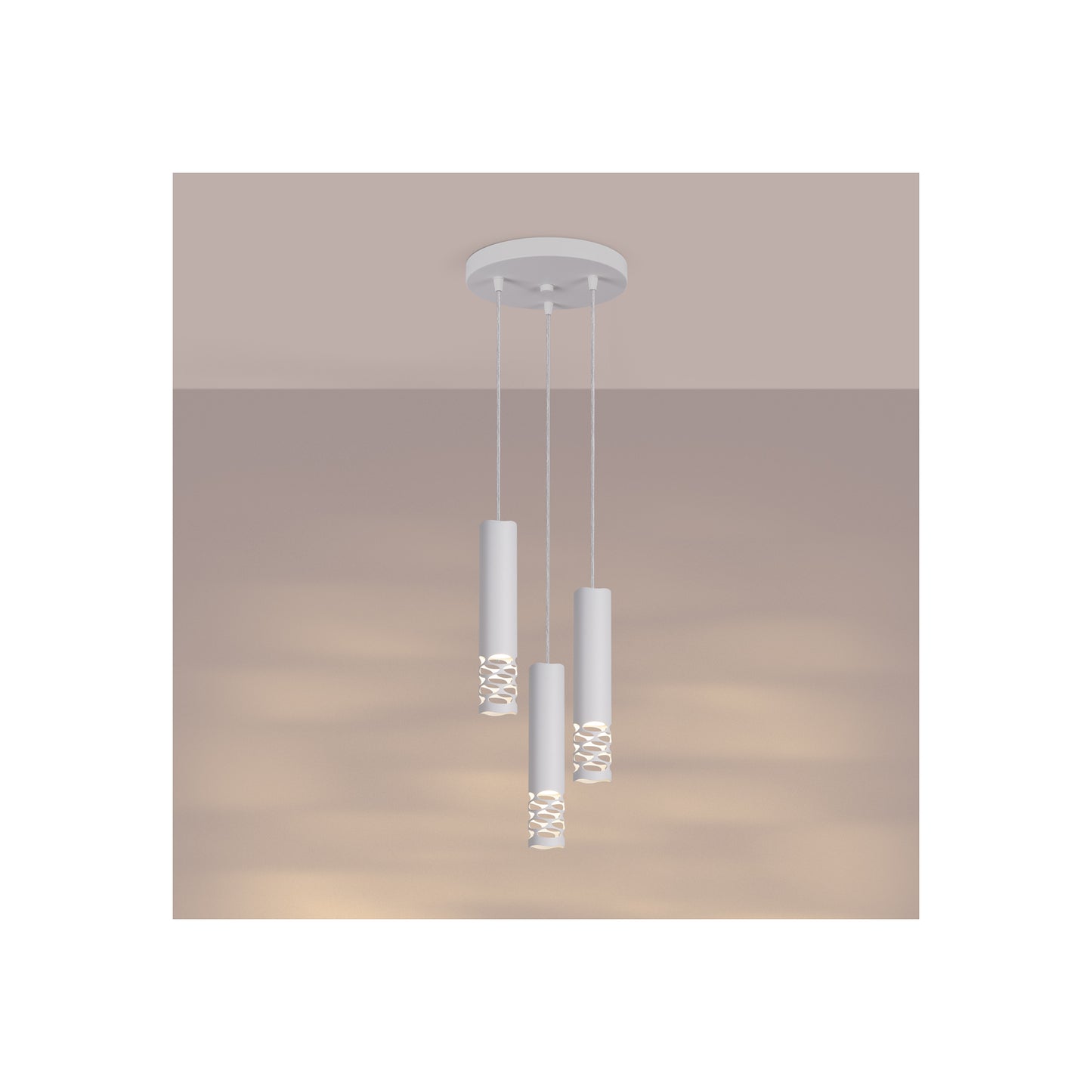 Liro 3P Pendant in White