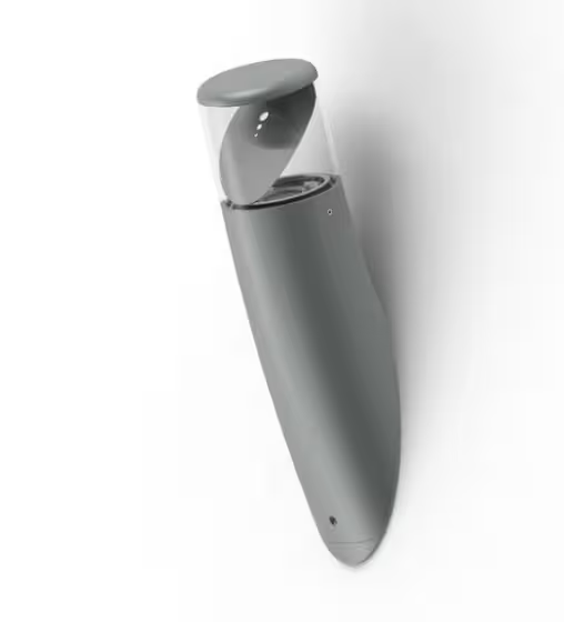 Bamboo Swivelling Clear Glass Wall Light