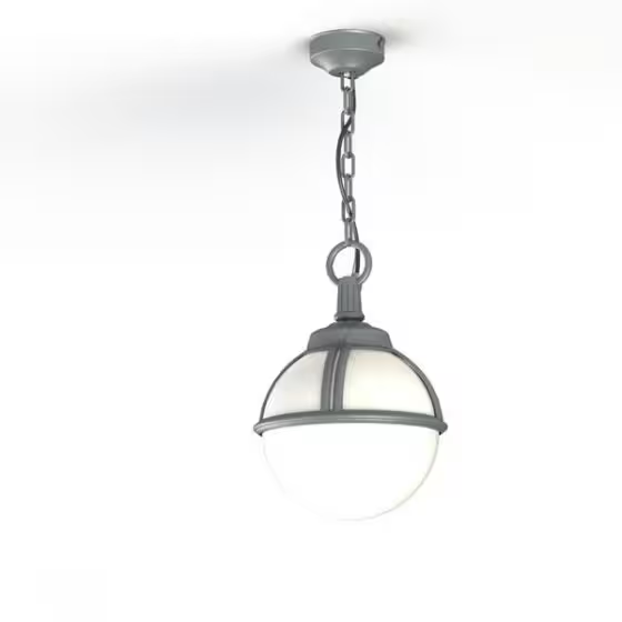 Boreal Model 1 Opal Glass Pendant with Cast Aluminium