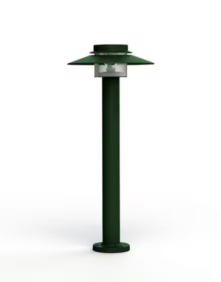 Kerlouan Small Clear Glass Bollard with Polycarbonate Diffuser