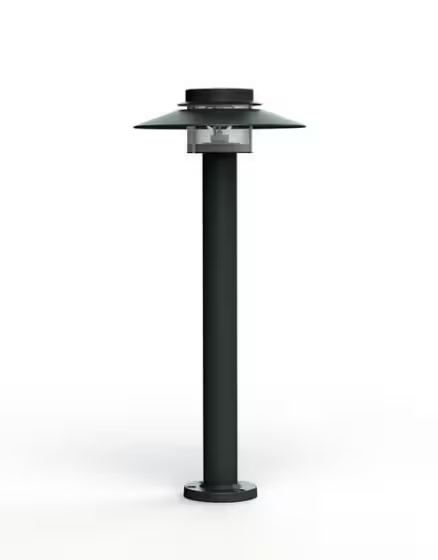 Kerlouan Small Clear Glass Bollard with Polycarbonate Diffuser