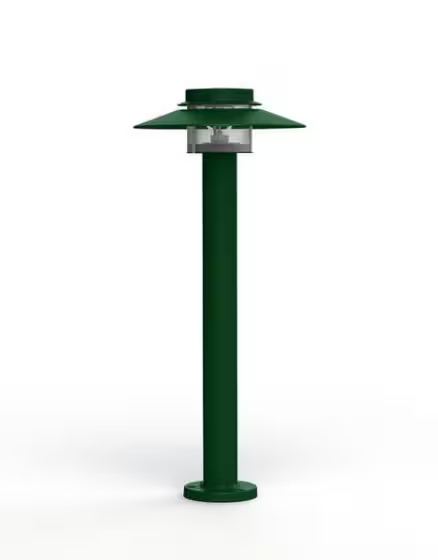 Kerlouan Small Clear Glass Bollard with Polycarbonate Diffuser