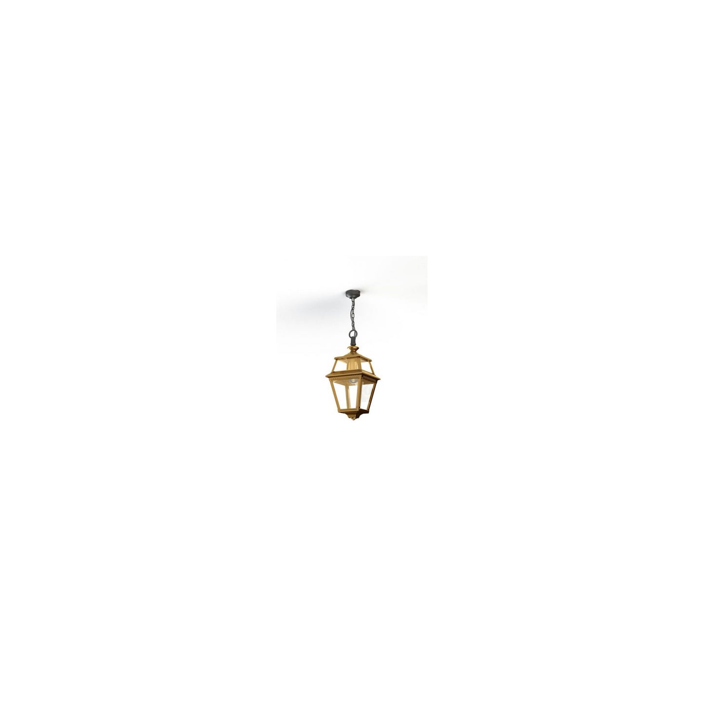 Place Des Vosges 2 Clear Glass Chain Pendant with Four-Sided Lantern