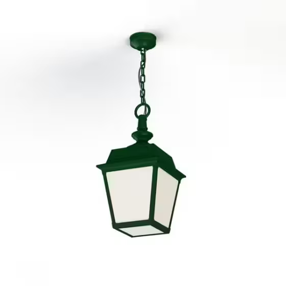Place Des Vosges 1 Tradition Frosted Glass Chain Pendant with Four-Sided Lantern