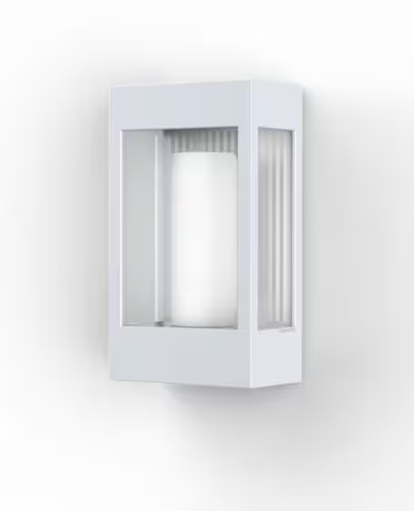 Brick Clear Glass Decorative Wall Light with Polycarbonate Removable Bulb Cover