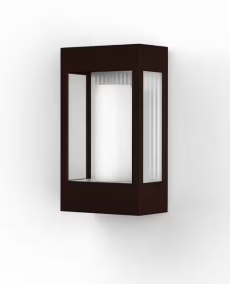 Brick Clear Glass Decorative Wall Light with Polycarbonate Removable Bulb Cover