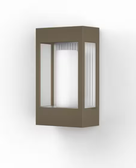 Brick Clear Glass Decorative Wall Light with Polycarbonate Removable Bulb Cover