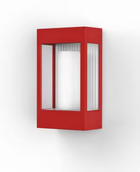 Brick Clear Glass Decorative Wall Light with Polycarbonate Removable Bulb Cover