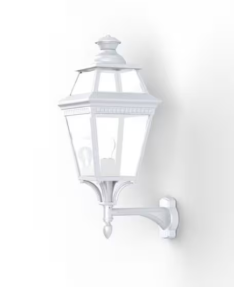 Place Des Vosges 3 Clear Glass Upwards Wall Bracket with Four-Sided Lantern