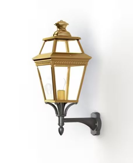 Place Des Vosges 3 Clear Glass Upwards Wall Bracket with Four-Sided Lantern