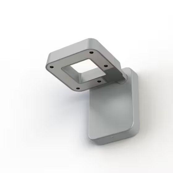 Square Satin Multi-Position 3000K LED Wall Light with Directable Lamp Head