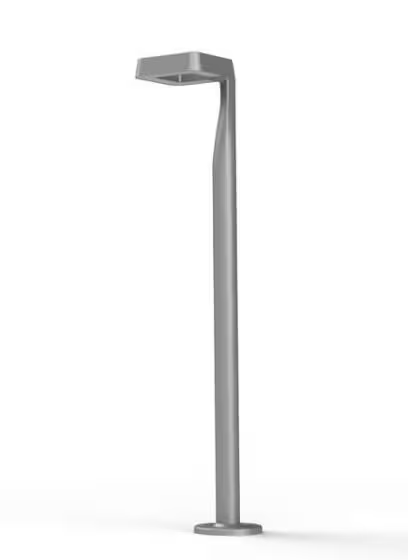 Square Large Satin 3000K Built-in LED Bollard