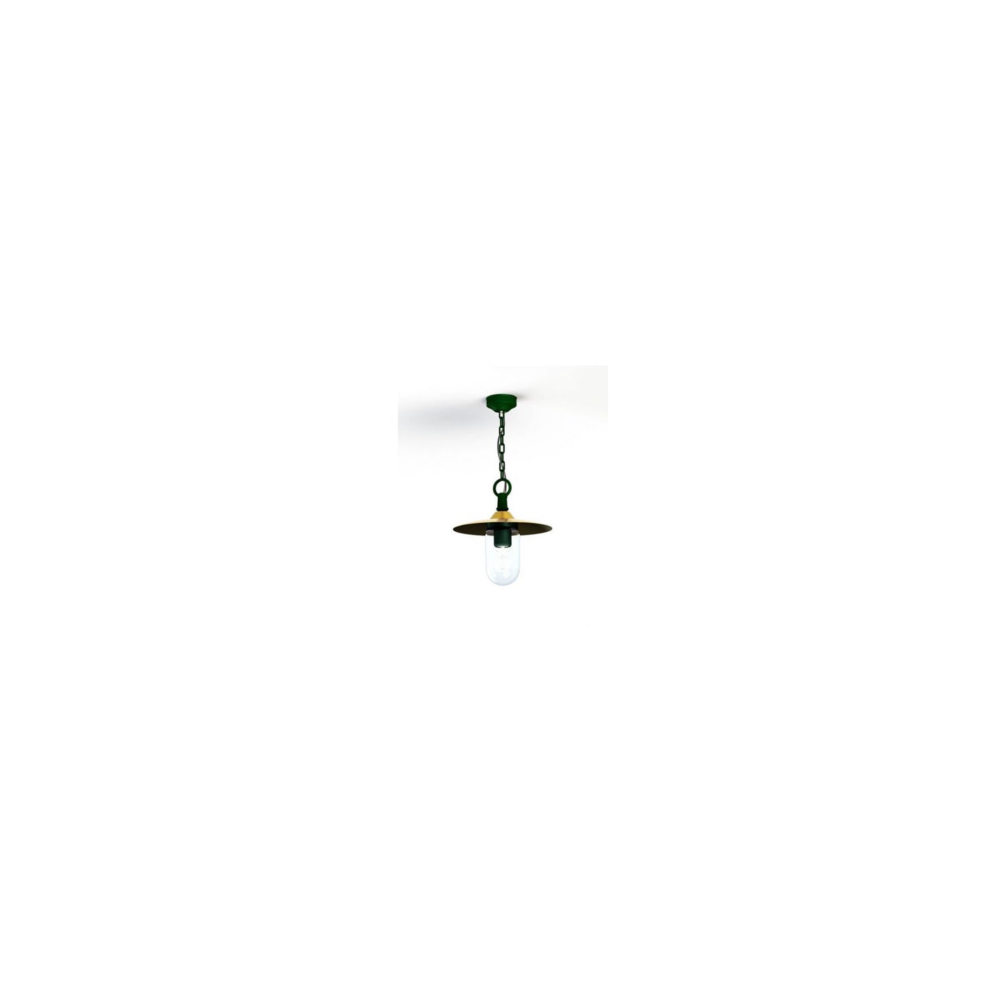 Montana Model 1 Clear Glass & Copper Shade Pendant with Cast Aluminium Chain