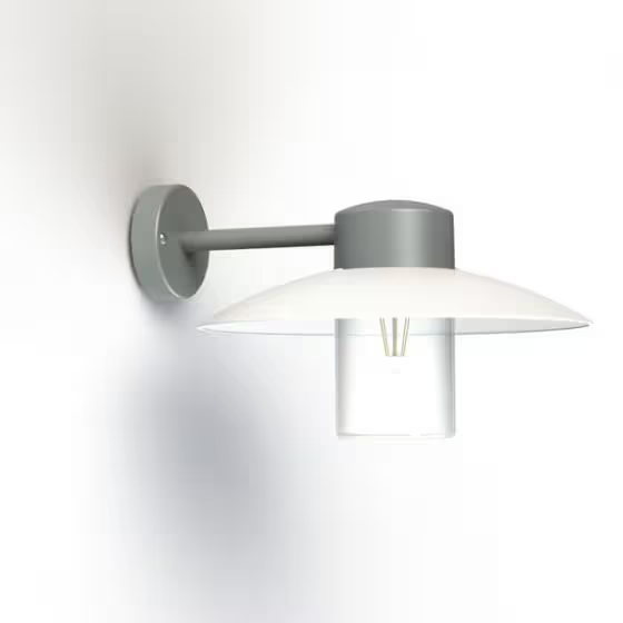 Aubanne Clear Glass Wall Bracket with Flexible Polycarbonate Reflector