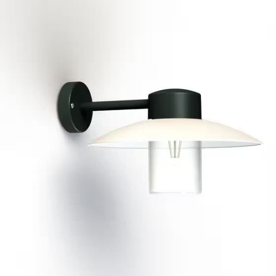 Aubanne Clear Glass Wall Bracket with Flexible Polycarbonate Reflector
