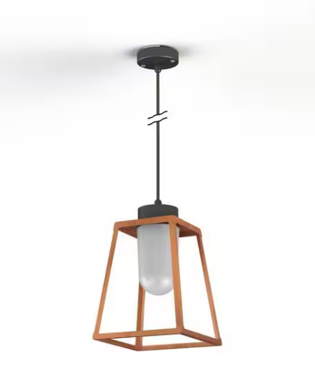 Lampiok Model 4 Large Frosted Glass Lantern with minimalist lines style frame