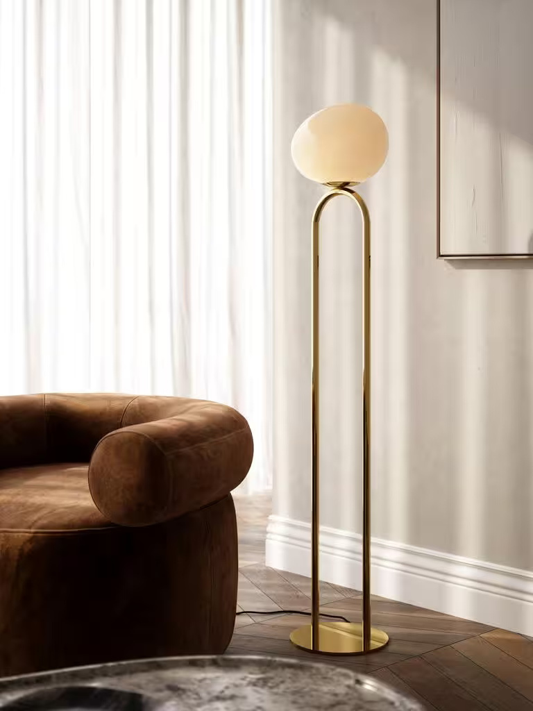 Shapes Floor Lamp Brass