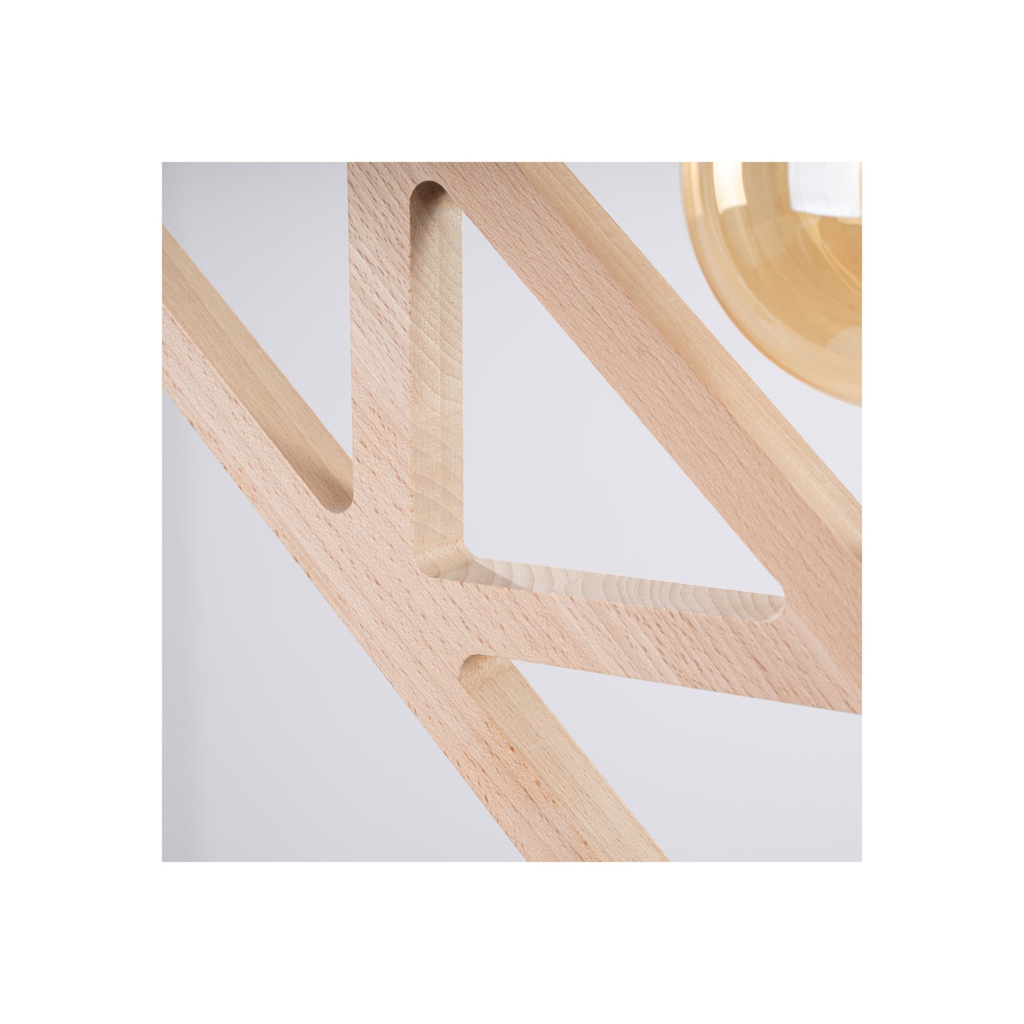 Caro Pendant in Natural Wood and Black